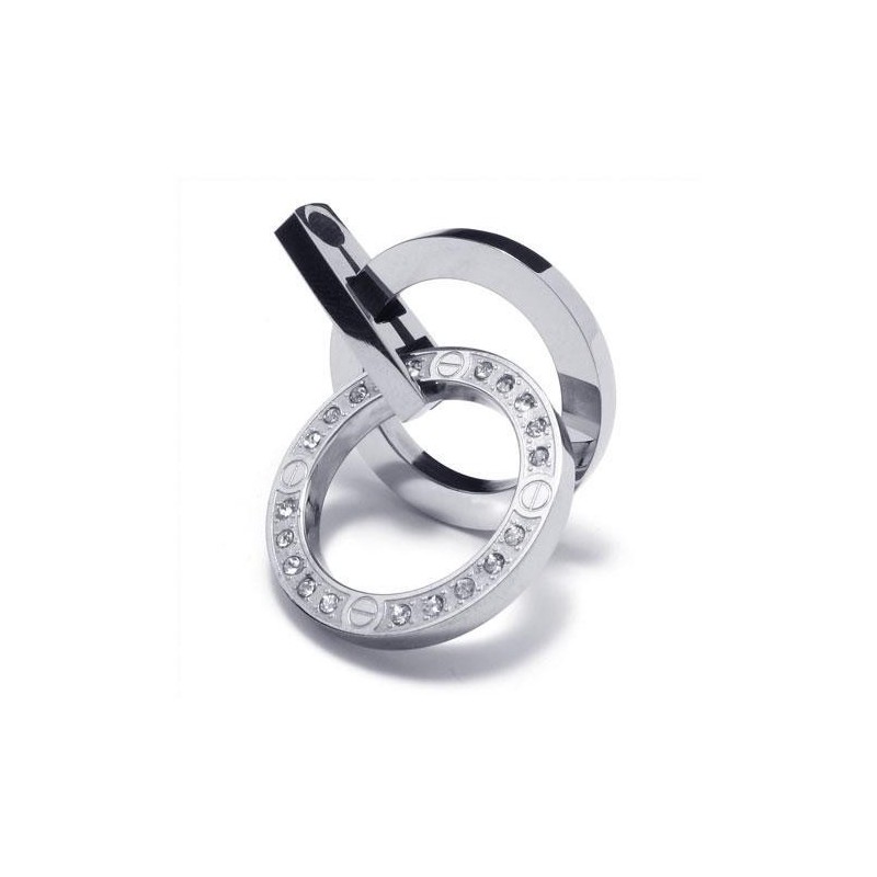 Herrhalsband Med Hänge I Silver Och Titanringar (Nytt) Herrhalsband Med Hänge I Silver Och Titanringar (Nytt)