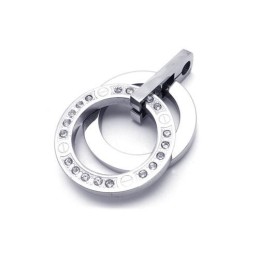 Herrhalsband Med Hänge I Silver Och Titanringar (Nytt)
