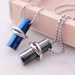 Love Forever Sweetheart Emblem Titanhalsband Hänge