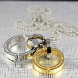 Lock Our Love Sweetheart Lovers Circle Titanhänge