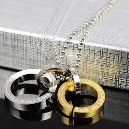 Lock Our Love Sweetheart Lovers Circle Titanhänge