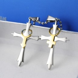Manliga Och Kvinnliga Symboler Titan Kors Halsband Hänge För Män Och Kvinnor