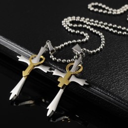 Manliga Och Kvinnliga Symboler Titan Kors Halsband Hänge För Män Och Kvinnor