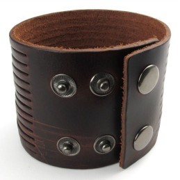 Skicklig Tillverkning Fina Färger Tillförlitlig Kvalitet Titan Läderarmband