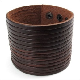 Skicklig Tillverkning Fina Färger Tillförlitlig Kvalitet Titan Läderarmband