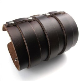 Skicklig Tillverkning Fina Färger Tillförlitlig Kvalitet Titan Läderarmband