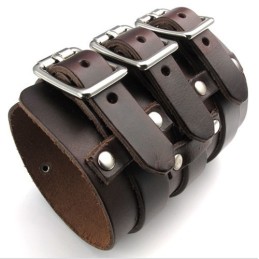 Skicklig Tillverkning Fina Färger Tillförlitlig Kvalitet Titan Läderarmband