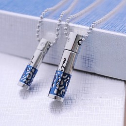 Moderiktigt Blått Älsklingälskare Titanhalsband Hänge