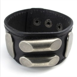 Skicklig Tillverkning Fina Färger Tillförlitlig Kvalitet Titan Läderarmband