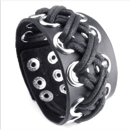 Skicklig Tillverkning Fina Färger Tillförlitlig Kvalitet Titan Läderarmband