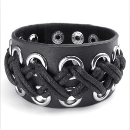 Skicklig Tillverkning Fina Färger Tillförlitlig Kvalitet Titan Läderarmband