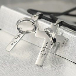 Manliga Och Kvinnliga Symboler Älskling Älskare Halsband Hänge
