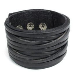 Skicklig Tillverkning Fina Färger Tillförlitlig Kvalitet Titan Läderarmband