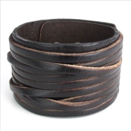 Skicklig Tillverkning Fina Färger Tillförlitlig Kvalitet Titan Läderarmband
