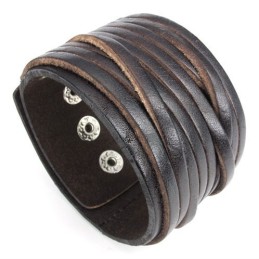 Skicklig Tillverkning Fina Färger Tillförlitlig Kvalitet Titan Läderarmband