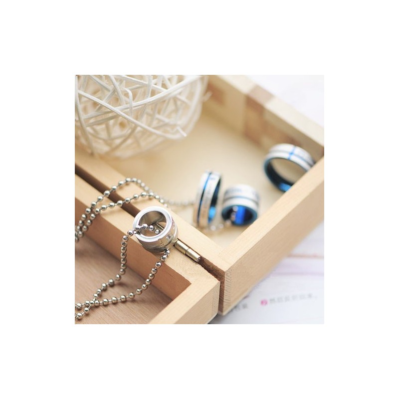 Love Only You Sweetheart Rings Circle Titan Halsband Hänge Love Only You Sweetheart Rings Circle Titan Halsband Hänge