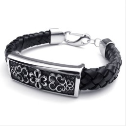 Trendiga Mönster, Fina Färger, Utmärkt Titanläderarmband