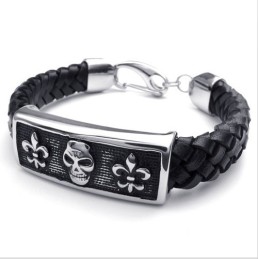 Attraktiv Design, Delikata Färger, Utmärkt Kvalitet, Titanläderarmband