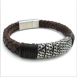 Skicklig Design, Delikata Färger, Pålitligt Titanläderarmband Av Hög Kvalitet
