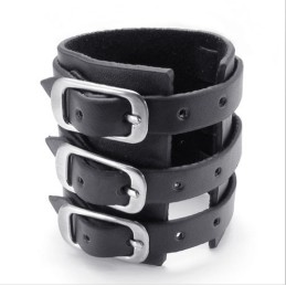 Skicklig Tillverkning Fina Färger Tillförlitlig Kvalitet Titan Läderarmband