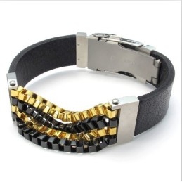 Attraktiv Design, Vacker I Färger, Utmärkt Kvalitet, Titanläderarmband