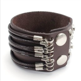 Skicklig Tillverkning Fina Färger Tillförlitlig Kvalitet Titan Läderarmband