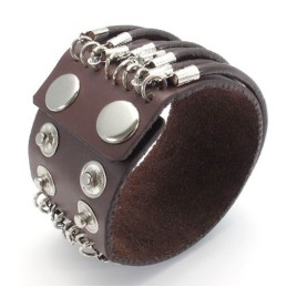 Skicklig Tillverkning Fina Färger Tillförlitlig Kvalitet Titan Läderarmband