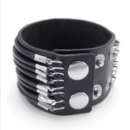 Skicklig Tillverkning Fina Färger Tillförlitlig Kvalitet Titan Läderarmband