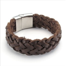 Skicklig Design, Delikata Färger, Stabilt Titanläderarmband Av Hög Kvalitet