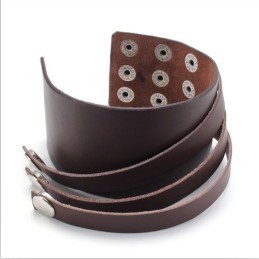 Skicklig Tillverkning Fina Färger Tillförlitlig Kvalitet Titan Läderarmband