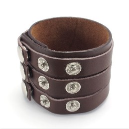 Skicklig Tillverkning Fina Färger Tillförlitlig Kvalitet Titan Läderarmband