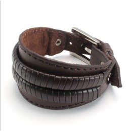 Skicklig Tillverkning Fina Färger Tillförlitlig Kvalitet Titan Läderarmband