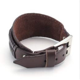 Skicklig Tillverkning Fina Färger Tillförlitlig Kvalitet Titan Läderarmband