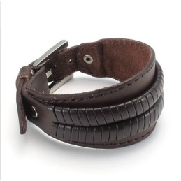 Skicklig Tillverkning Fina Färger Tillförlitlig Kvalitet Titan Läderarmband