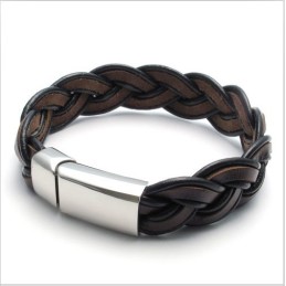 Skicklig Design, Delikata Färger, Stabilt Titanläderarmband Av Hög Kvalitet
