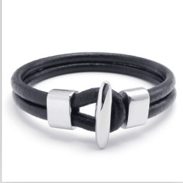 Skicklig Design, Delikata Färger, Stabilt Titanläderarmband Av Hög Kvalitet