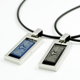 Pie Jesu Kors Älskling Lovers Titan Halsband Hänge