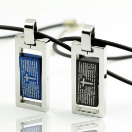 Pie Jesu Kors Älskling Lovers Titan Halsband Hänge