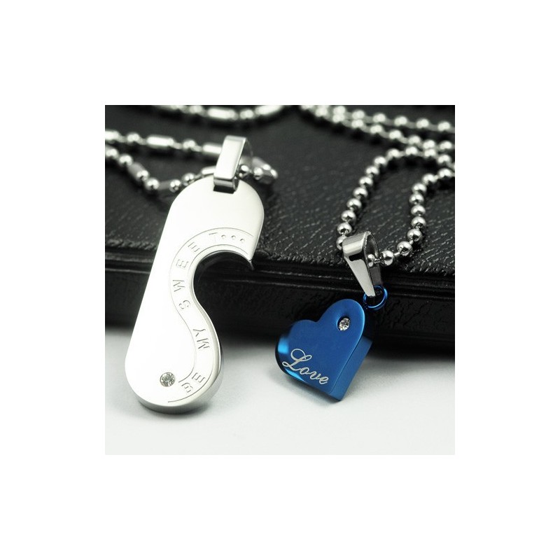 Be My Sweet Love Sweetheart Lovers Titanhalsband Hänge Be My Sweet Love Sweetheart Lovers Titanhalsband Hänge