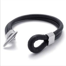 Skicklig Tillverkning Fina Färger Tillförlitligt Titanläderarmband Av Hög Kvalitet