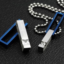 Kärlek För Evigt Älskling Älskare Titanhalsband Hänge