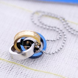 Modegåvor Till Din Vän Titan-Halsband Med Sammankopplande Cirkelhänge