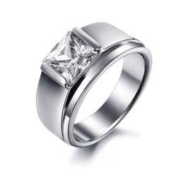 Att Njuta Av Högt Rykte Hemma Och Utomlands Kvinnlig Titanring Med Strass