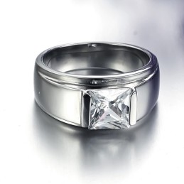 Att Njuta Av Högt Rykte Hemma Och Utomlands Kvinnlig Titanring Med Strass