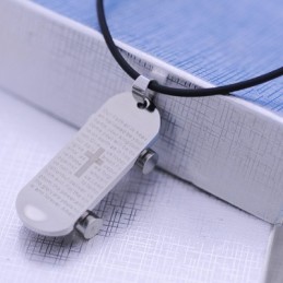 Modegåva Snowboard Bibel Titan Halsband Hänge