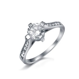 Hållbar Titanring För Kvinnor Med Strass