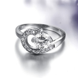 Högkvalitativ Titanring För Kvinnor Med Strass