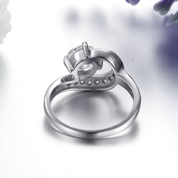 Högkvalitativ Titanring För Kvinnor Med Strass