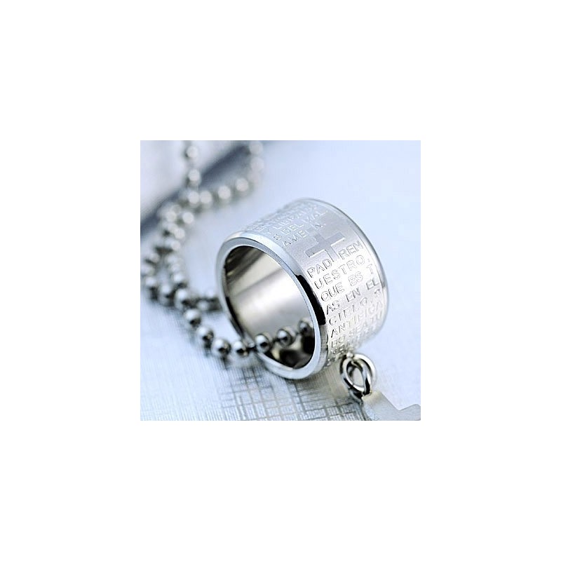 Modegåva Ring Och Kors Titan Halsband Hänge Modegåva Ring Och Kors Titan Halsband Hänge