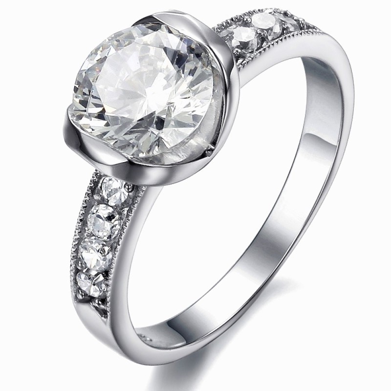 Att Njuta Av Högt Rykte Hemma Och Utomlands Kvinnlig Titanring Med Strass Att Njuta Av Högt Rykte Hemma Och Utomlands Kvinnlig Titanring Med Strass